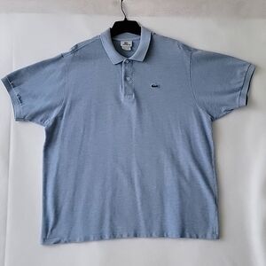 Lacoste Short Sleeve Men's 2 Button Polo Shirt Light Blue 7 XXL